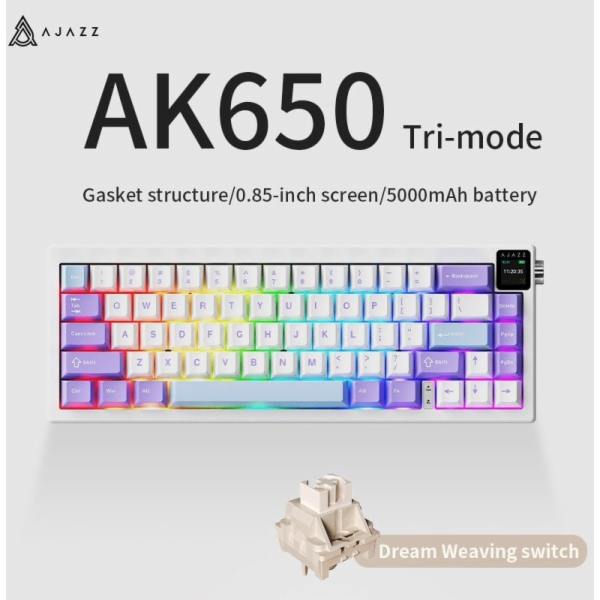 Ajazz Mechanická herní klávesnice AK650 Dream Weaver Swit...