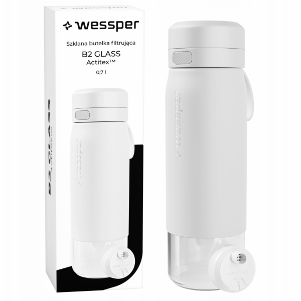 Wessper B2 GLASS filtrační láhev Actitex™ 700ml bílá (WES...
