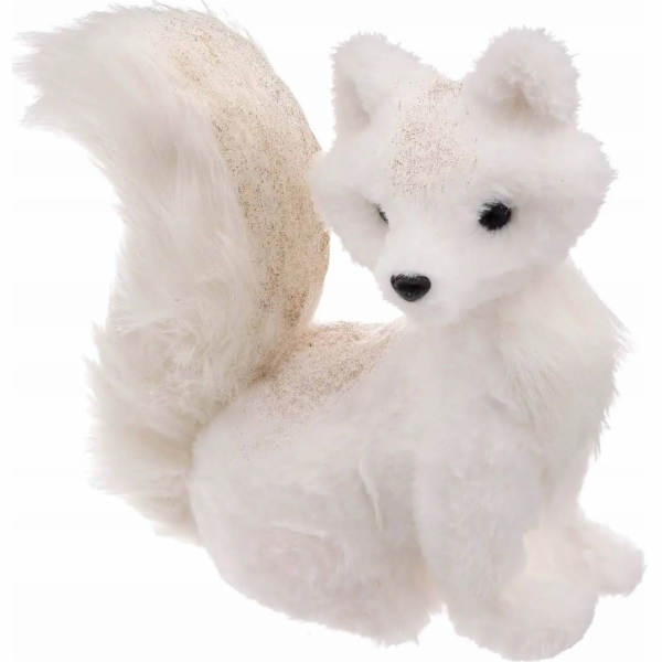 Atmosphera&nbsp;Figurka&nbsp;polární&nbsp;lišky&nbsp;potažená&nbsp;polyesterem,&nbsp;26&nbsp;cm