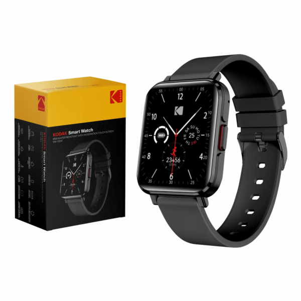 Kodak Chytré hodinky IP68 GPS s tepovou frekvencí, satura...