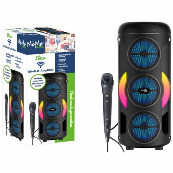 Meme BEZDRÁTOVÝ REPRODUKTOR S MIKROFONEM A LED OSVĚTLENÍM...
