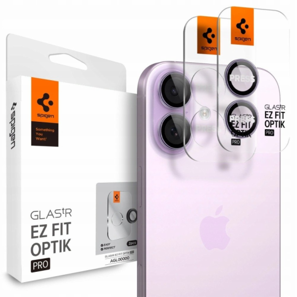 Spigen Glass tR EZ Fit Optik Pro 2 Pack, purple - iPhone 17