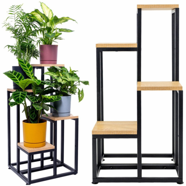 Strado 4patrový květinový stojan PLAZA - dub