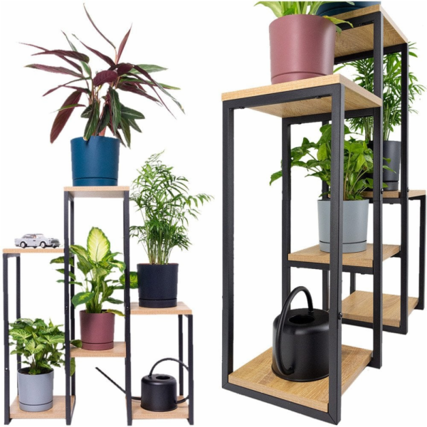 Strado Kovový stojan na květiny PANORAMA, 6 úrovní – eleg...