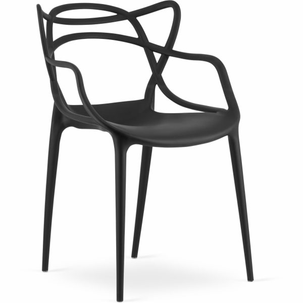 Leobert Černá plastová židle KATO moderní design do kuchy...
