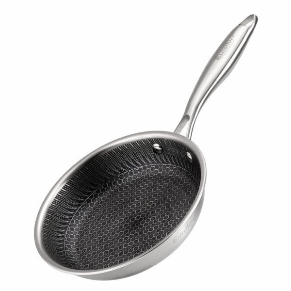 Elitehoff OCELOVÁ PÁNEV 20 CM S VOŠTINOVÝM POVLAKEM E-7545