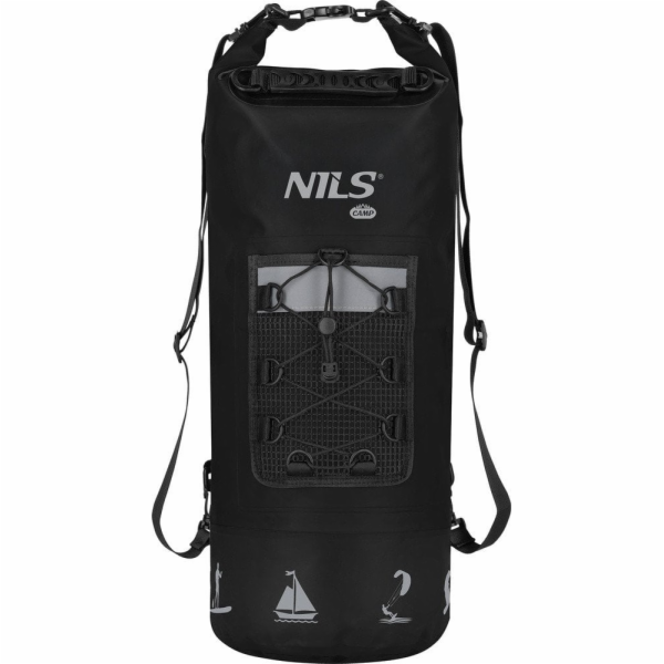 Nils Extreme Černý nepromokavý batoh na kajak Nils Camp N...