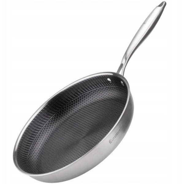 Elitehoff OCELOVÁ PÁNEV 30 CM S VOŠTINOVÝM POVLAKEM E-7550
