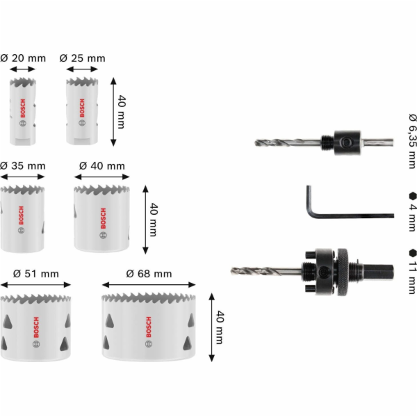 Bosch SADA PILY T MM B 9p SET