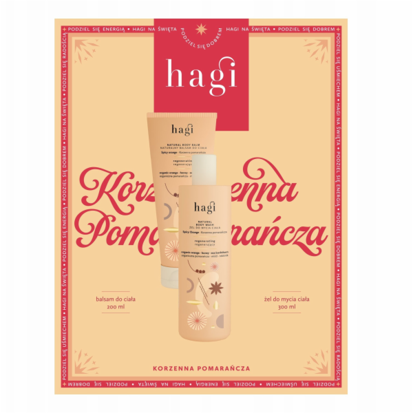 Hagi SET Tělové mléko Spicy Orange 200ml + sprchový gel 3...