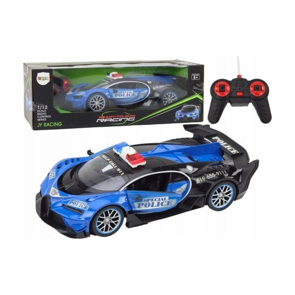 LeanToys RC policejní auto na dálkové ovládání v měřítku ...