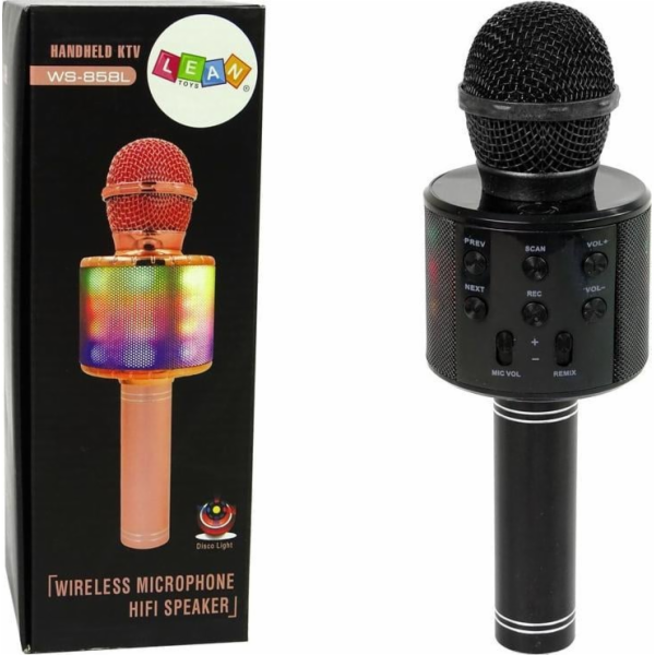 Lean Sport Bezdrátový mikrofon s USB reproduktorem a nahr...