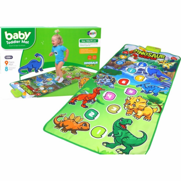 LeanToys Vzdělávací interaktivní taneční podložka s dinos...