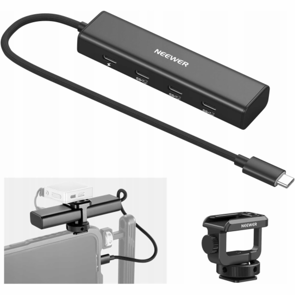 Neewer Hub 4v1 5x USB-C 10gbps 100w Pd patka s ISO závite...