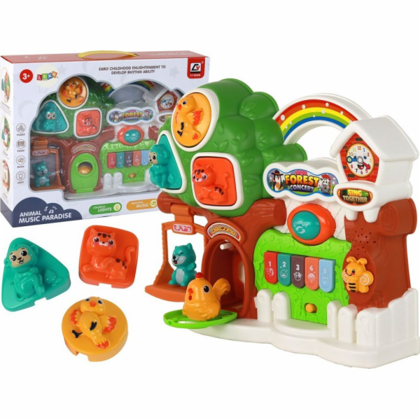 LeanToys Klavírní koncert Lesní zvířátka Vzdělávací panel...
