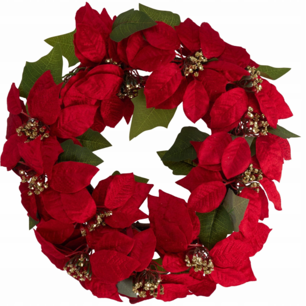 Victoria Sport DEKORATIVNÍ VĚNEC 45 CM POINSETIE