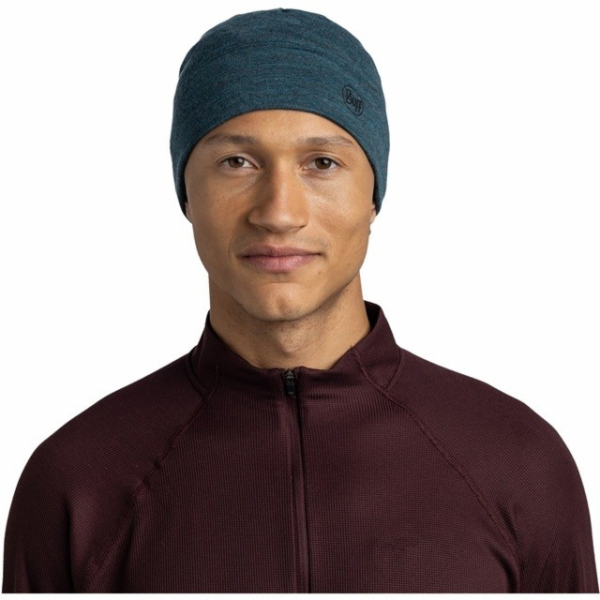Buff Midweight Merino Wool Hat Čepice Modrý