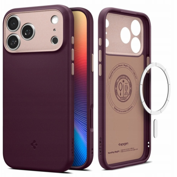 Spigen NANO POP MAG MAGSAFE IPHONE 17 PRO BURGUNDY BEAN