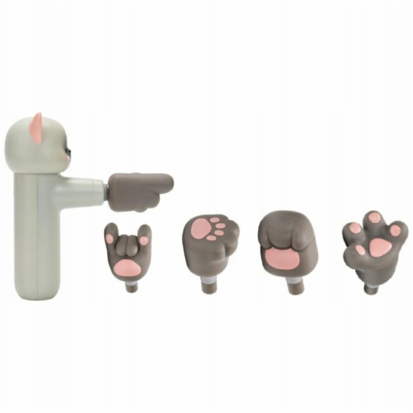 4smarts ACECOOL Mini masážní pistole Cat světle šedá