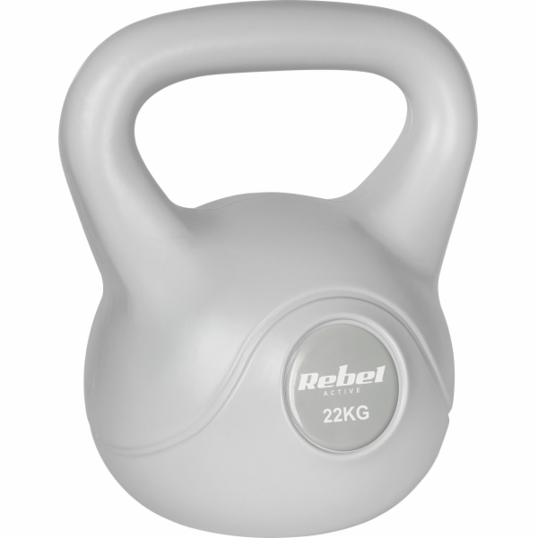 Rebel Active Bitumenový kettlebell 22 kg šedý REBEL ACTIVE