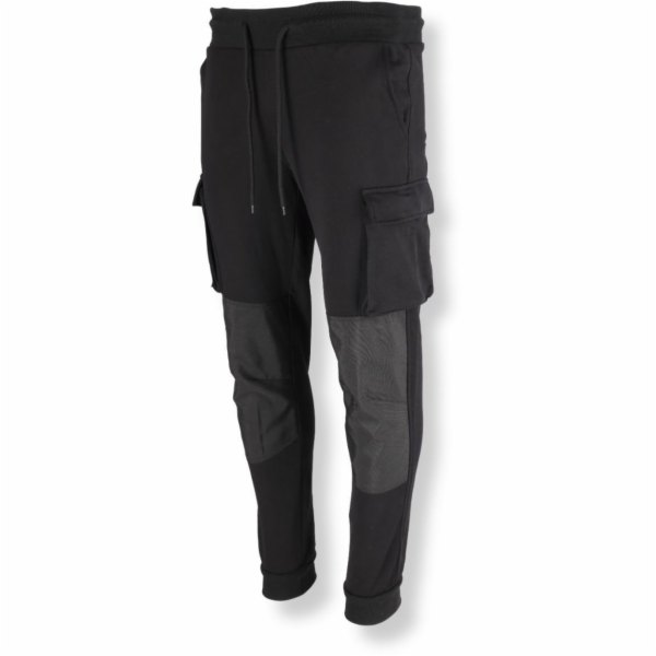 R.E.I.S. Černé tepláky, velikost L, gramáž 300 g/m2