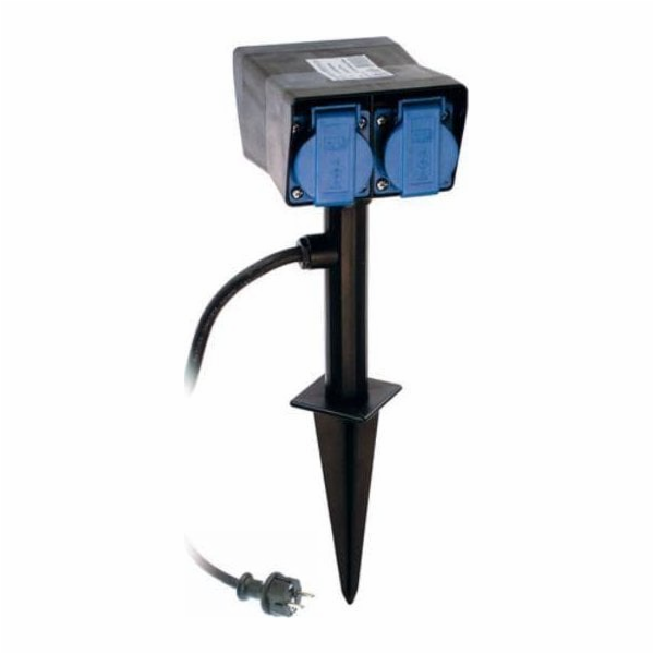 AS Schwabe Nástěnná lampa zahradní zásuvky s 2m kabelem