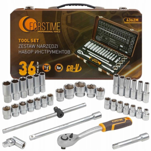 NoName Sada nářadí 1/2 36dílná (8-32 mm) (6hranná)