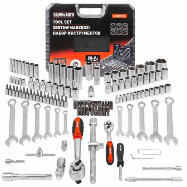 NoName Sada nástrojů 1/2 a 1/4" 125 kusů (6hranná) (4-32 mm)