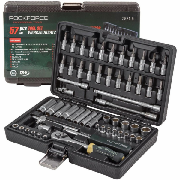 NoName Sada nářadí 1/4 57 dílů (6hranná) (4-14 mm) (E4-E10)