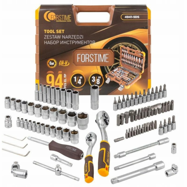 NoName Sada nářadí 94 dílů 1/4 a 3/8 (4-22 mm)