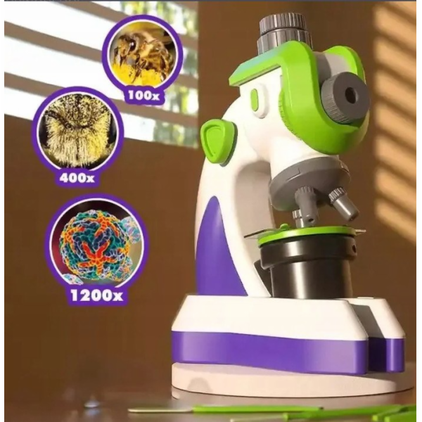 Bounn 2v1 fialový mikroskop + projektor