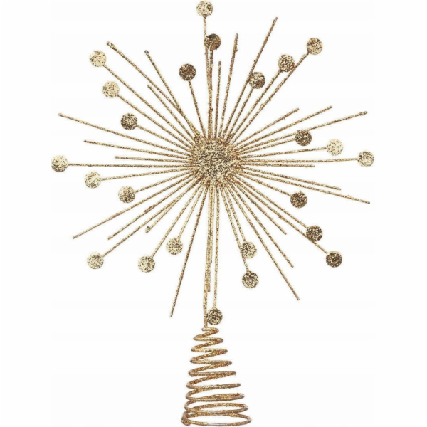 Atmosphera Zlatá hvězda na vánoční stromeček, 30 cm