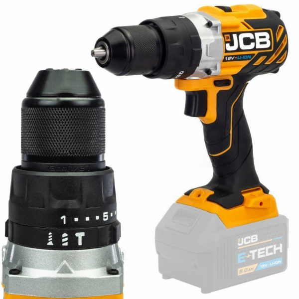 JCB 18V akumulátorová vrtačka/šroubovák (bez baterie)