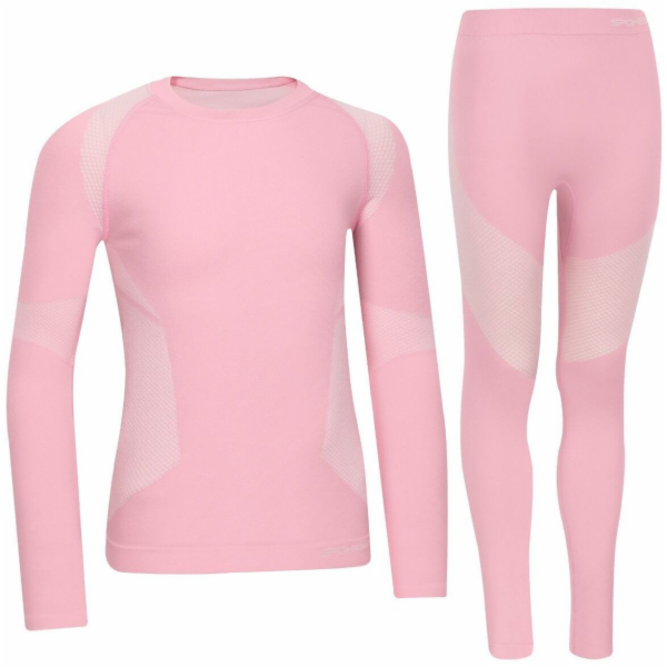 Spokey Dětské termoprádlo Furious 146-152 růžové