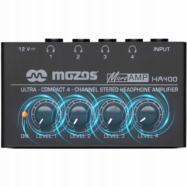 Mozos HA400 4-KANÁLOVÝ STEREO SLUCHÁTKOVÝ ZESILOVAČ