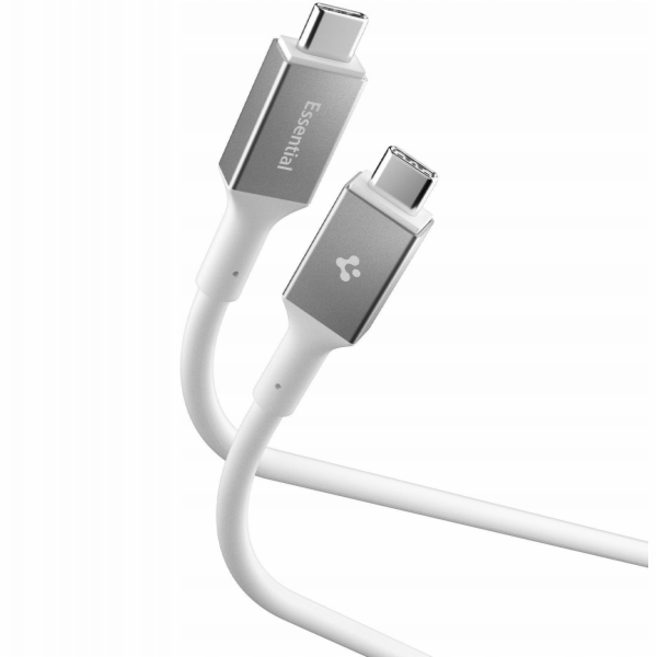 Spigen Kabel Essential USB C na USB C 100W, bílý EB10020CC