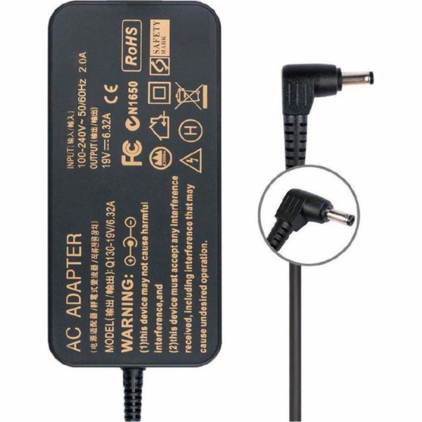 CoreParts Napájecí adaptér pro notebook 120W, 2,5mm, 6,3A...