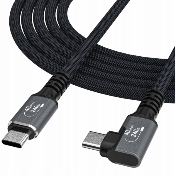 Wozinsky WPS2-UY41S USB-C Thunderbolt 4 240W úhlový kabel...