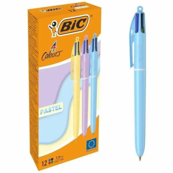Bic Kuličkové pero 4 pastelové barvy (12 ks) BIC
