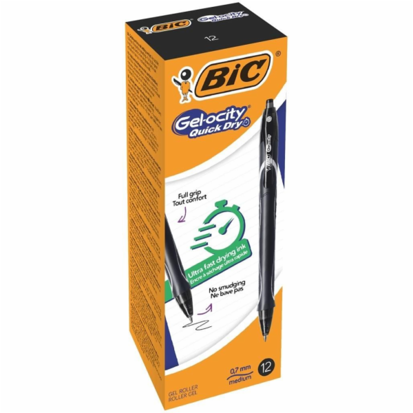 Bic Gelové pero Gelocity černé (12 ks) BIC