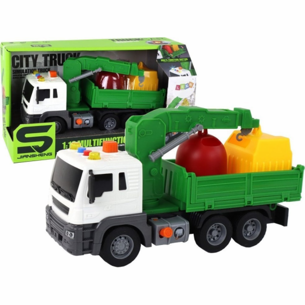 LeanToys Hasičský sbor s přívěsem a hasičským vozem v měř...