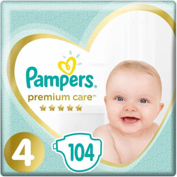 Pampers Pleny Premium Care 4, 9-14 kg, 104 ks.