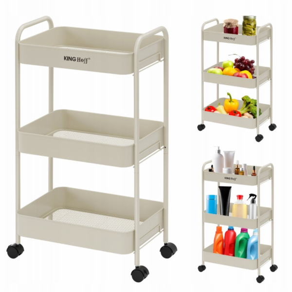 KingHoff MULTIFUNKČNÍ MOBILNÍ BARCELOVÝ REGÁL KH-1943