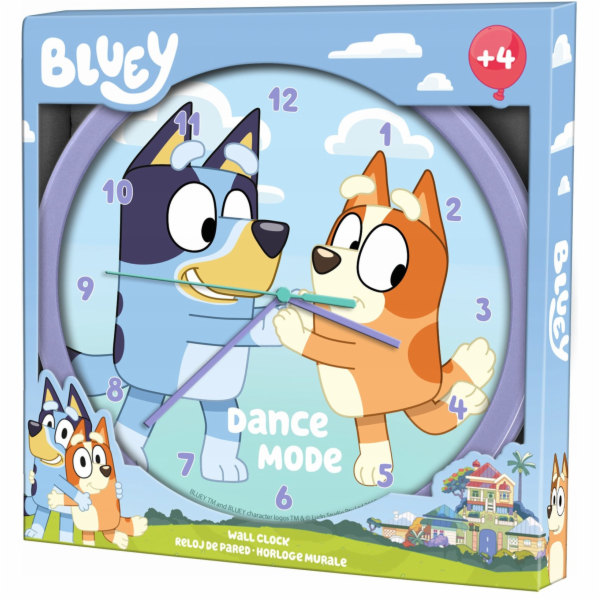 KIDS Velké nástěnné hodiny pro děti 25 cm / Modré a bingo...