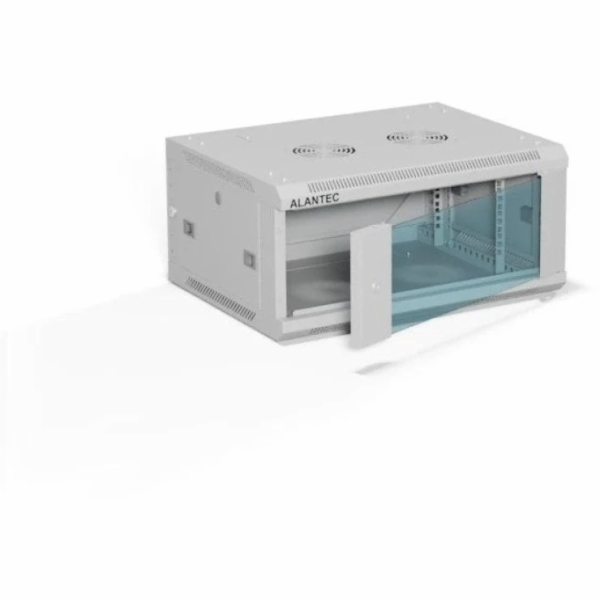 ALANTEC Závěsná skříň 19" 4U 600x450, šedá barva