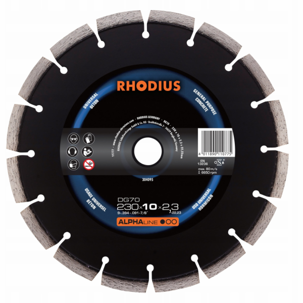 Rhodius Diamantový řezný kotouč DG70 304095 1 ks.