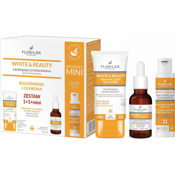 Floslek FLOSLEK White&Beauty Dárková sada Krém proti zaba...