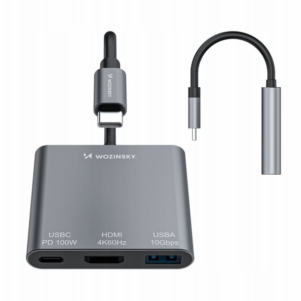 Wozinsky Hub WHCH-01 USB-C PD 100W HDMI 4K@30Hz USB-A 10G...