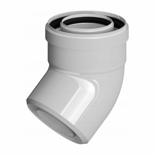 Ricom KOLENO BETONOVÉ PP-AL 45ST DN80/125 TĚSNĚNÍ