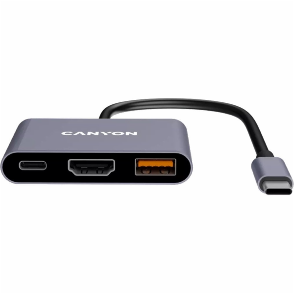 Canyon DS-4 USB Type-C 10000 Mbit/s Šedá